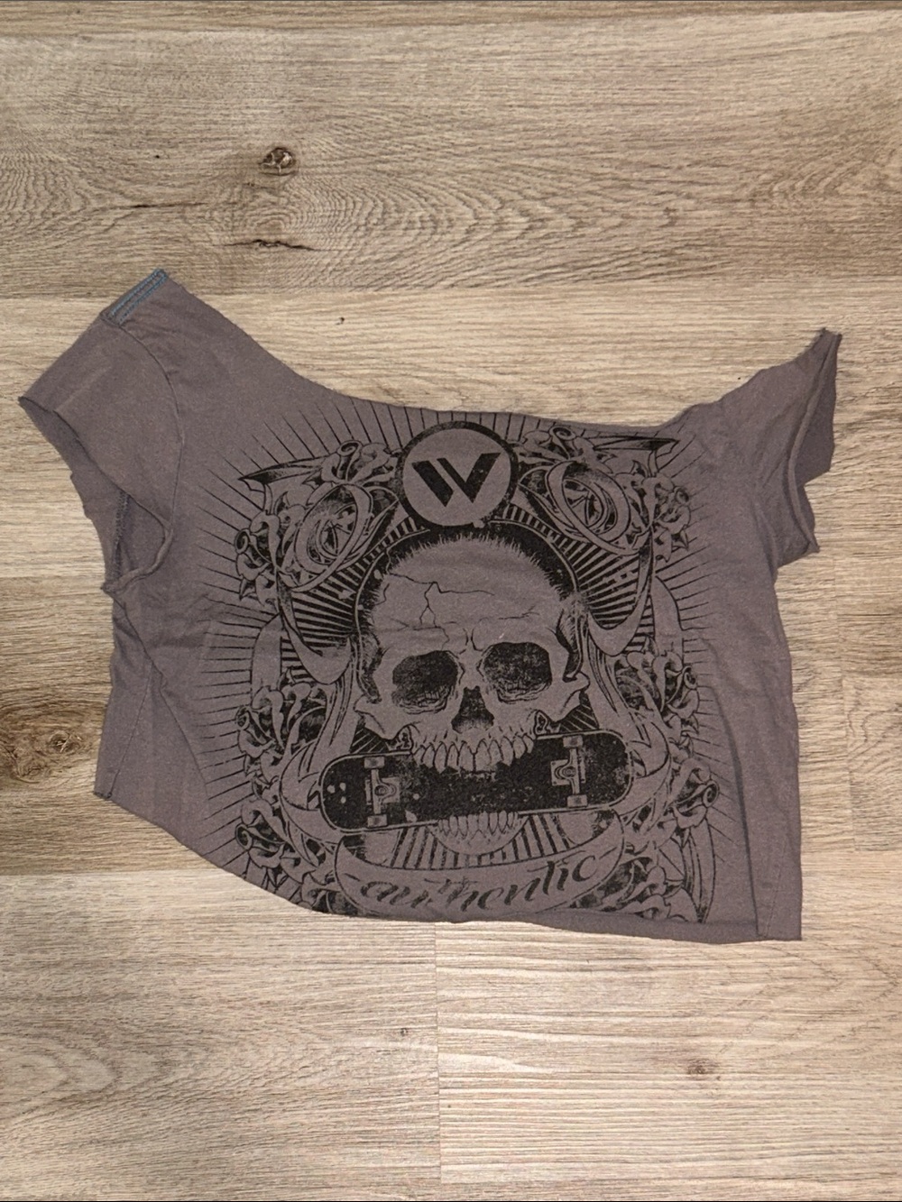 Shaun White Mauve Skull Skateboard Crop Tee